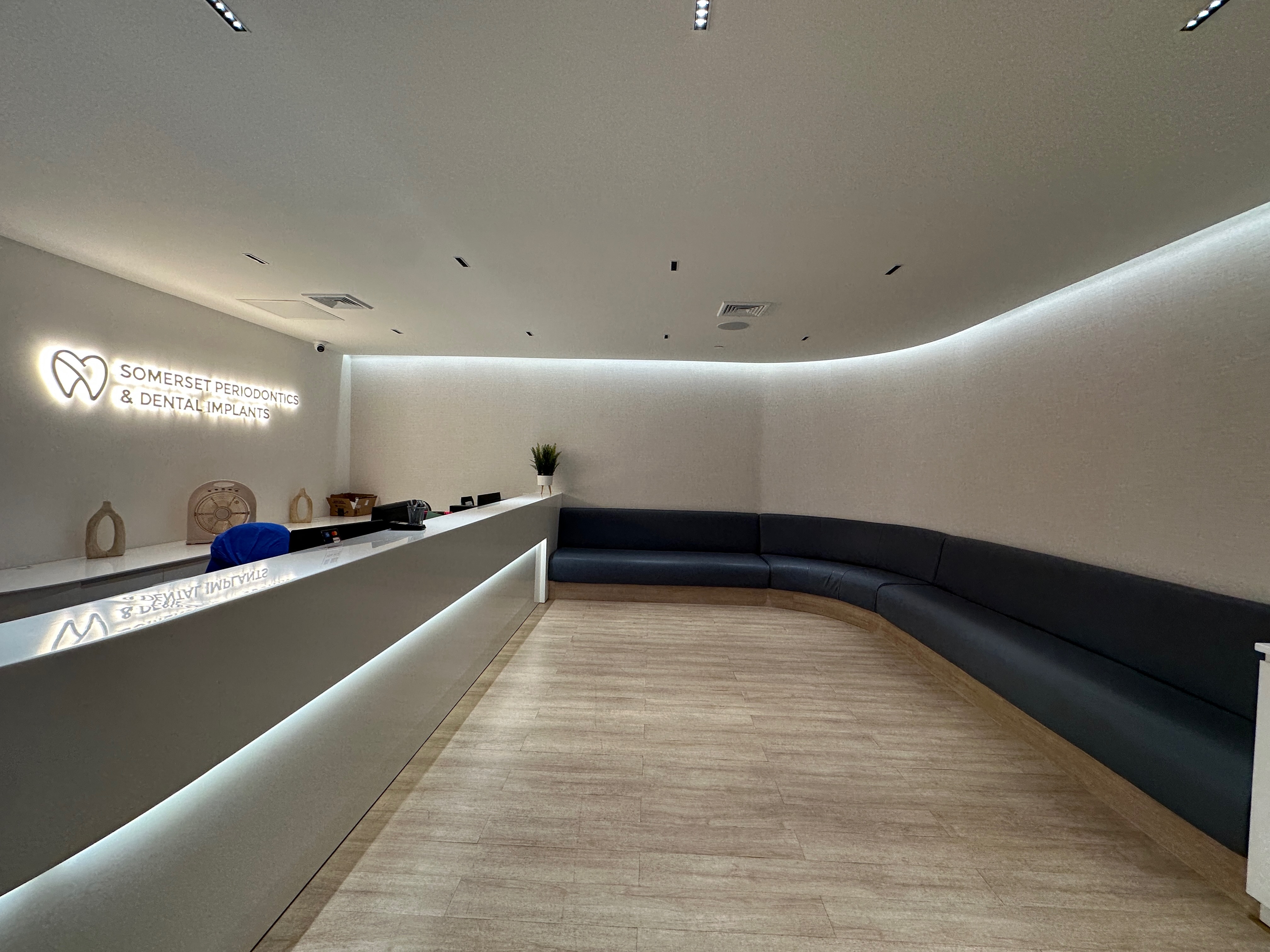Somerset Periodontics reception and waiting area